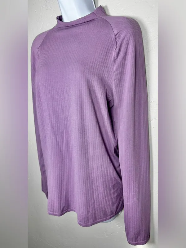 Anthropologie Indra Seamless Ribbed Mock Neck Cozy Long Sleeve Top Size XL - Image 6