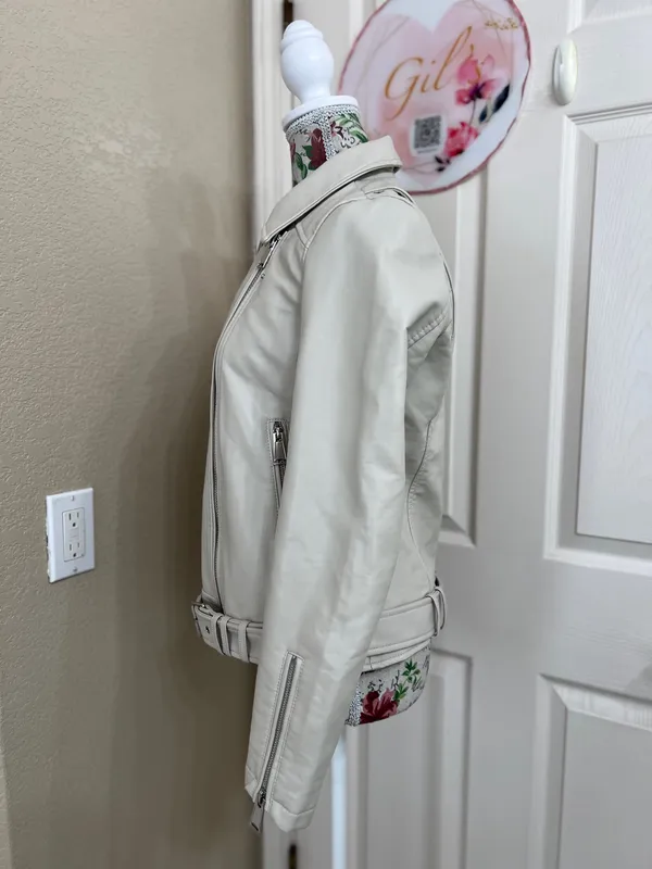 WB Melissa faux leather bicker jacket size Xs - Image 5