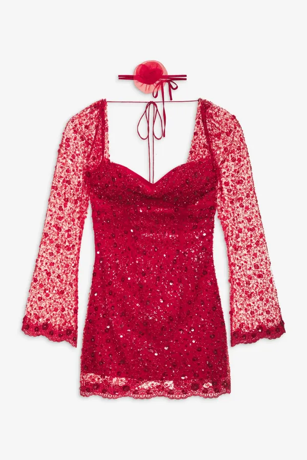 For Love & Lemons Red Dress - Image 3