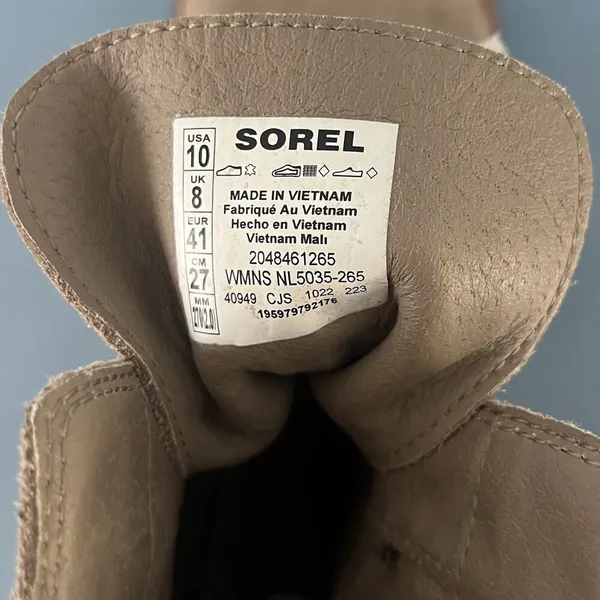 Sorel Joan Now Omega‎ Taupe Suede Waterproof Lace Up Winter Boots - Image 10