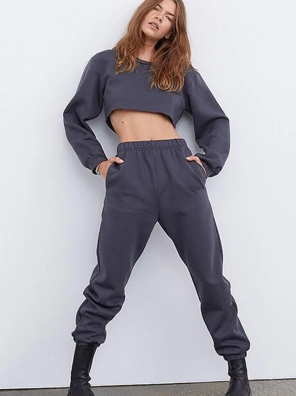 For Love And Lemons Josie Cropped Sweatshirt NWT - Image 2