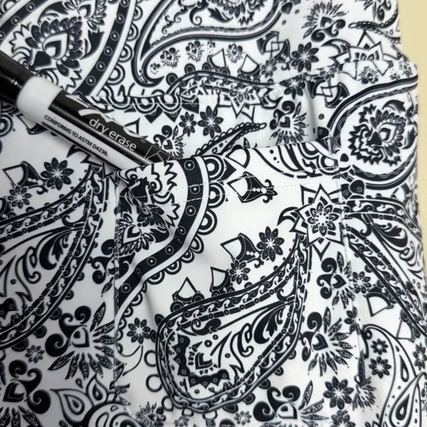 G GRADUAL Biker Shorts Women Large Black Paisley Pockets Yoga Activewear Workout - Image 9