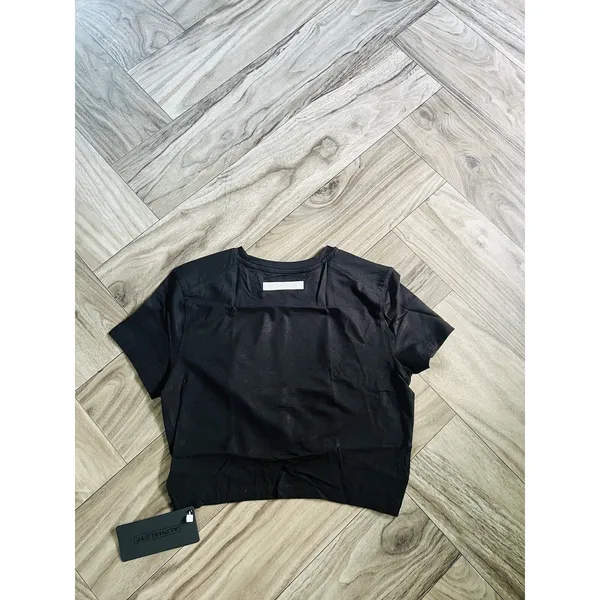 Alphalete Woman’s Premium Wrop SS Crop - Black, Size Small - Image 8