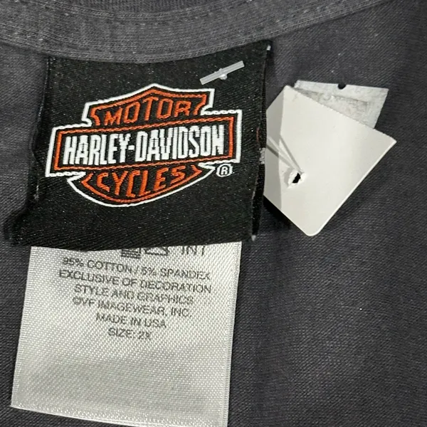 Harley-Davidson Black Graphic Boxy Short Sleeve Tee sz 2x - Image 3