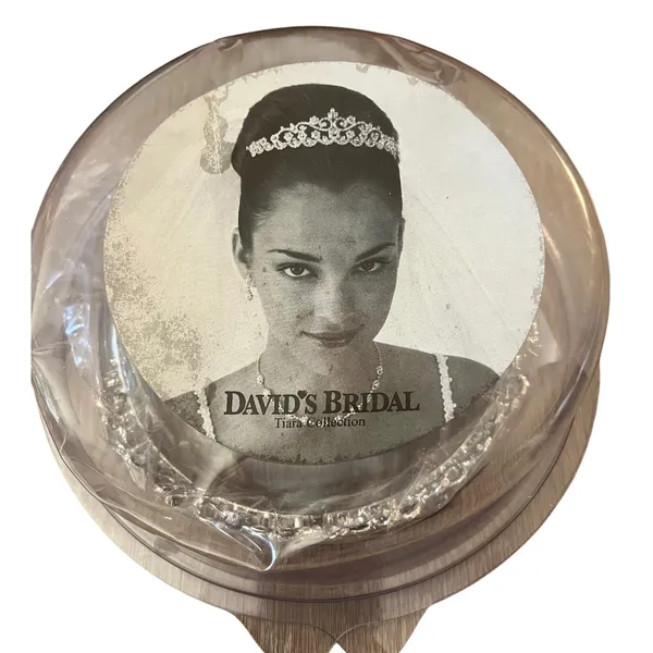 Davids Bridal Silver Crystal Metal Ribbon Tiara Crown 627SILVER - Image 2