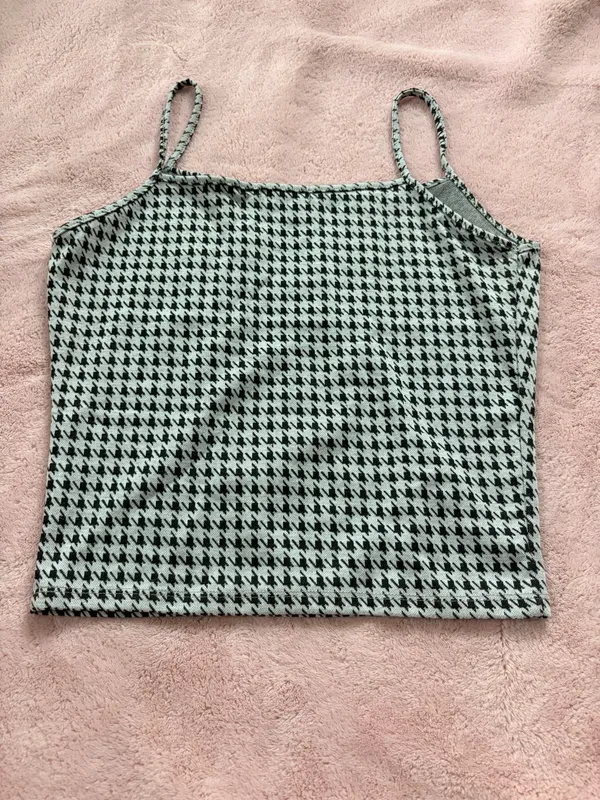 Houndstooth Tank top Gray Size M - Image 2