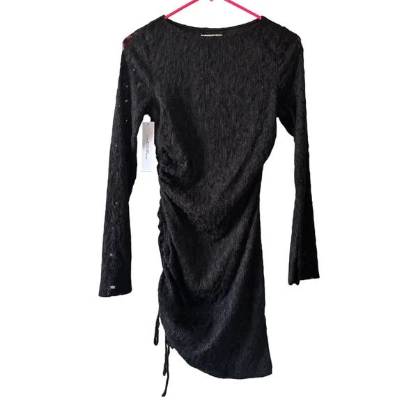 Princess Polly Que Sera Long Sleeve Mini Dress Women’s Size 2 NWT Black Bodycon - Image 3