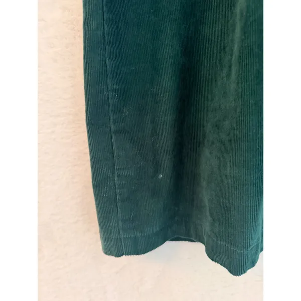 Urban Outfitters Green Corduroy‎ Button Front Mini Dress 8 Sleeveless Pinafore - Image 8