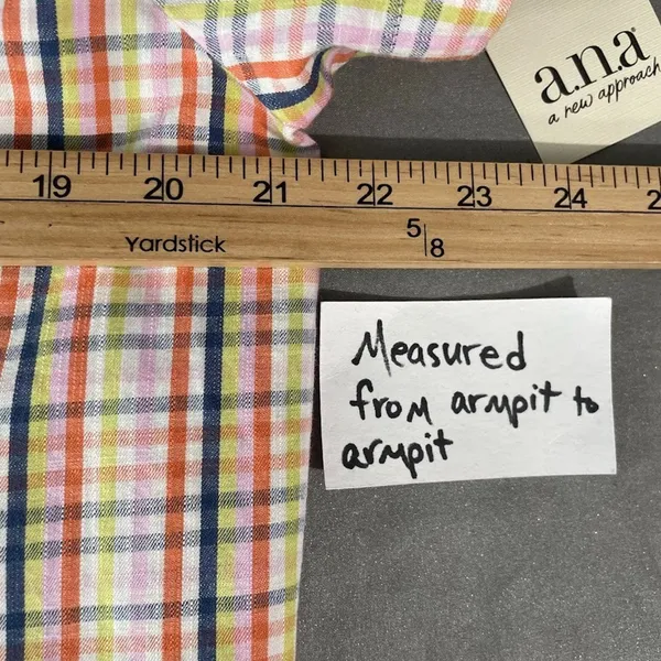 Gingham Plaid Cropped Top Size Petite Medium Button Up Cotton Country Preppy - Image 8