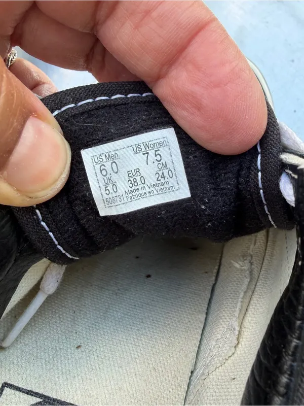 Vans Black and White Low-Top Skate Sneakers - Image 8