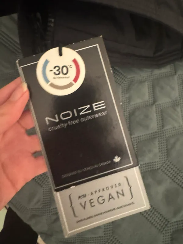 Noize Vegan Puffer Coat Black Size XS - Image 4