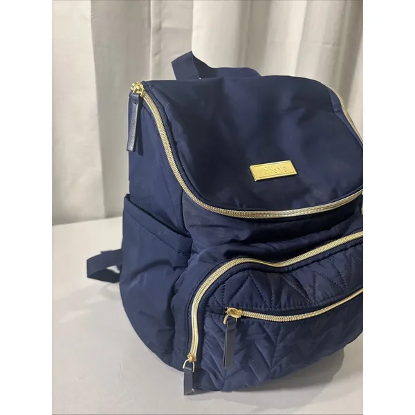 LITTLE ME Navy/Gold Tote Diaper Bag‎ Backpack 6 Pocket - Image 3