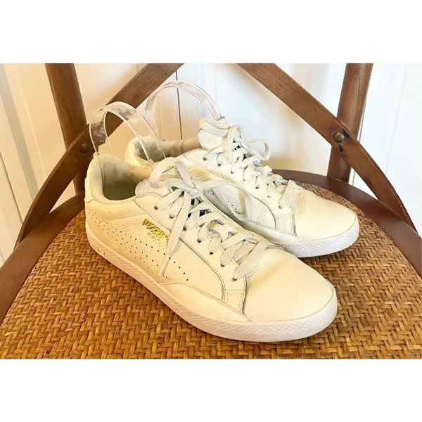 Puma Match leather white sneakers size 7.5 - Image 2
