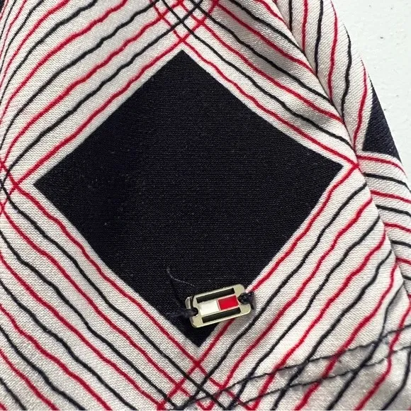 Y2K Tommy Hilfiger Sleeveless Button Front Top Womens Small Plaid Stretch Preppy - Image 8