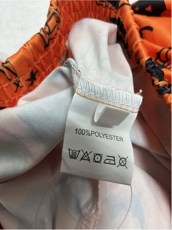Womans NWT Kabento Haloween Lounge Pants Medium Orange With Pumpkins - Image 5