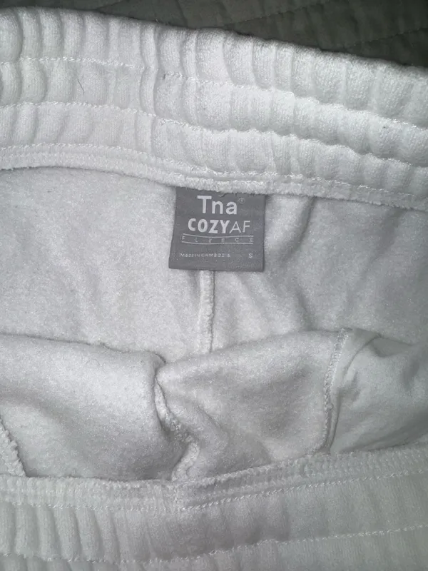 Aritzia Comfy White Shorts - Image 2