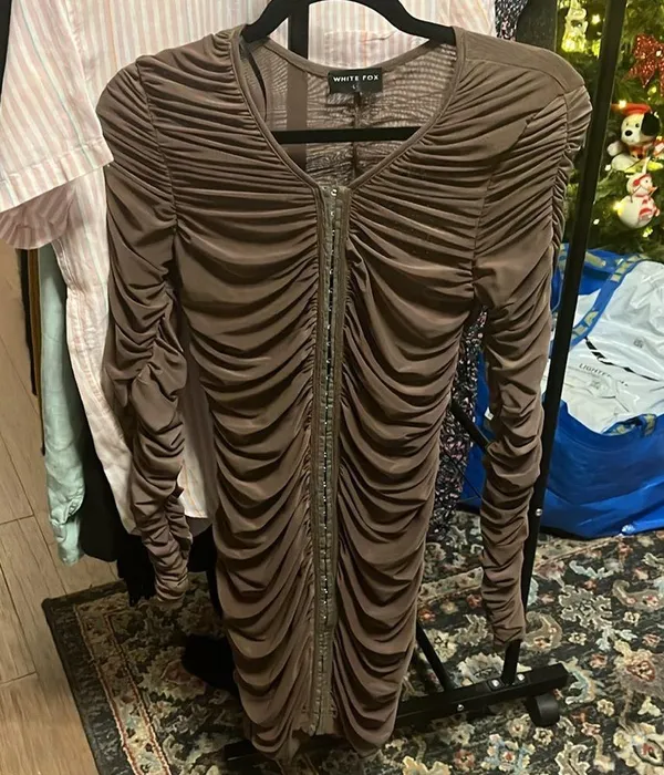 WhiteFox Boutique mesh long sleeve mini dress - Image 4