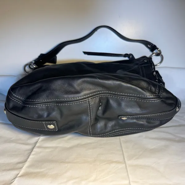 Coach Bag Black 'Zoe' E1032-F14706 Patent Leather Purse Hobo Shoulder Bag - Image 2