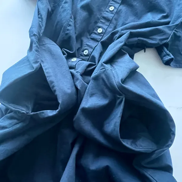 J. Crew dress size 4 blue short sleeve button up midi - Image 6
