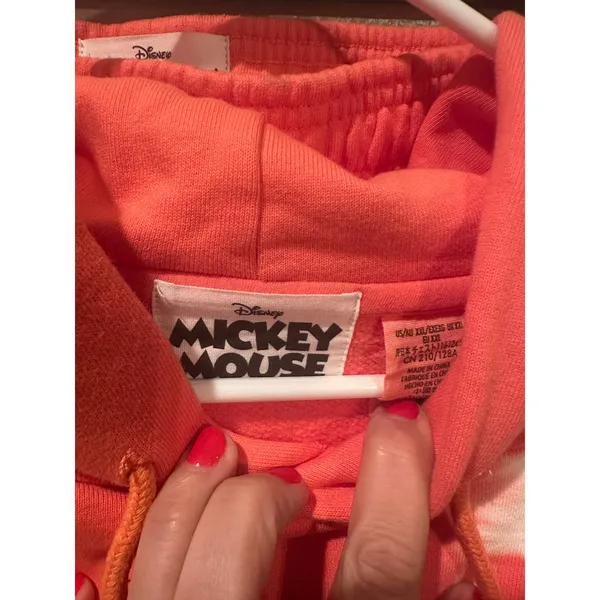 NWOT Disneyland Mickey Mouse Genuine Mousewear Orange Tie Dye Hoodie XXL - Image 4