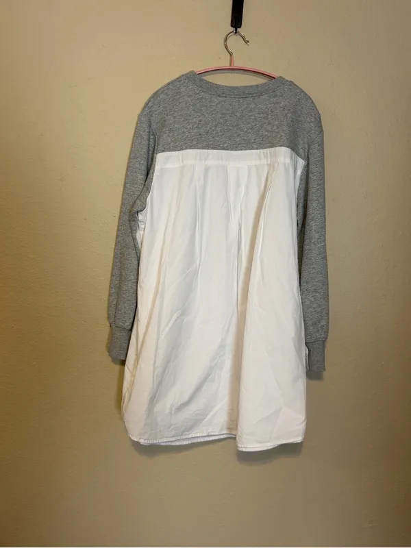 English Factory Poplin Combo Knit Dress Size‎ Small - Image 7