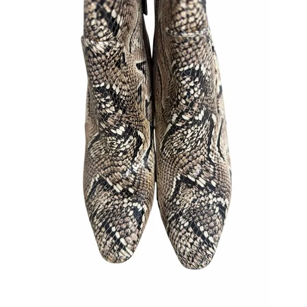 Vince Camuto Knee High Boots Leather Fendel Snake Print Stiletto‎ Heel NEW - Image 4