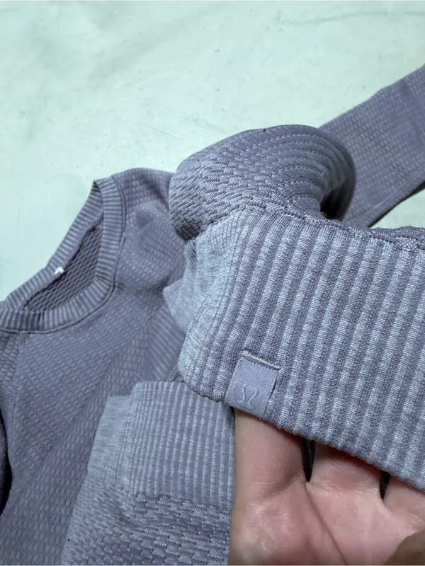 Lululemon rest less Textured Crew Neck purple - Image 7