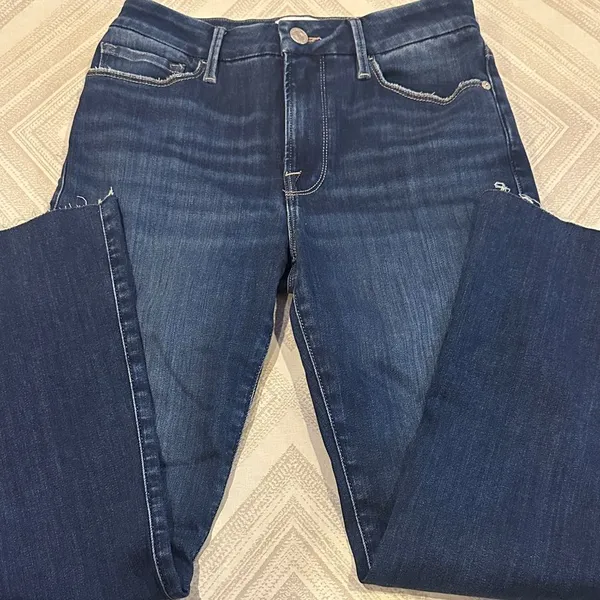 Frame Classic Dark Blue Women's Jeans Le Crop Mini Boot Size 27 - Image 2