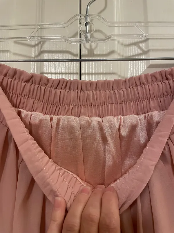 Blush Pink Dusty Rose Elegant Chiffon Maxi Skirt Women’s Size XL-XXXL - Image 6