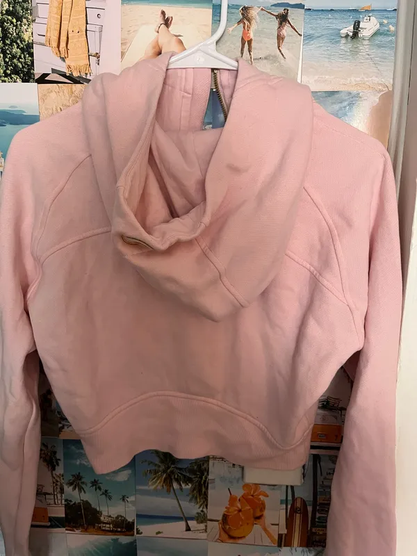 Lululemon Strawberry Milkshake Scuba Full-Zip Cropped Hoodie Gold - Image 4