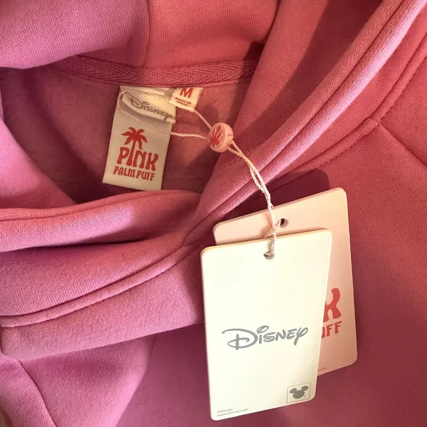 Pink Palm Puff Disney "Under The Sea" Ariel Hoodie in Pink, Size M - Image 5