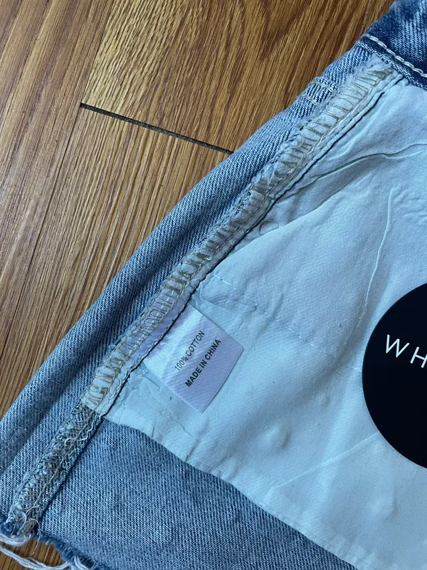 White fox bring the vibe denim shorts NWT - Image 8