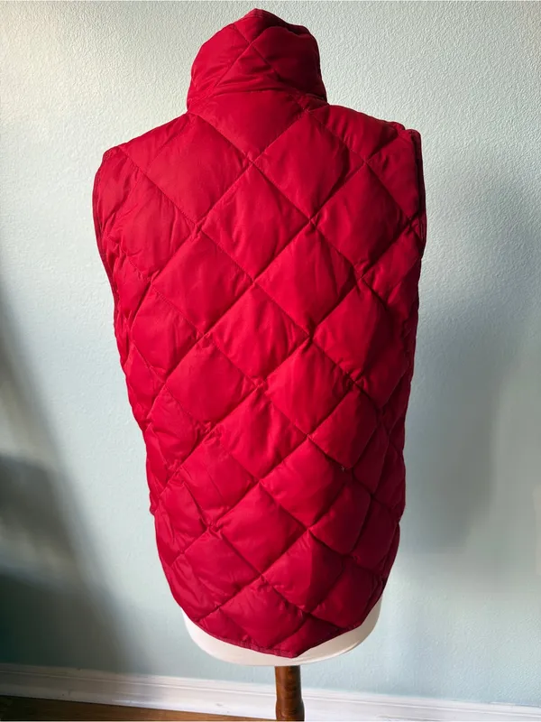 J.Crew Excursion Quilted Down Vest
Red Full Zip Sleeveless - Image 6