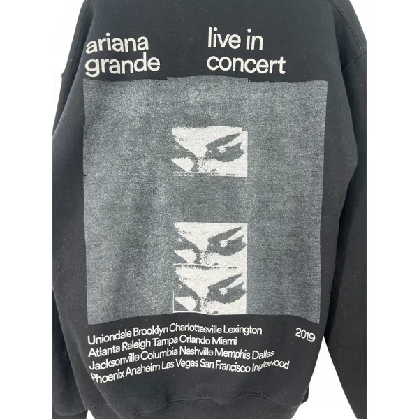 Ariana Grande 2019 Sweater Concert Tour Sweatshirt Crewneck Pullover Unisex M - Image 4