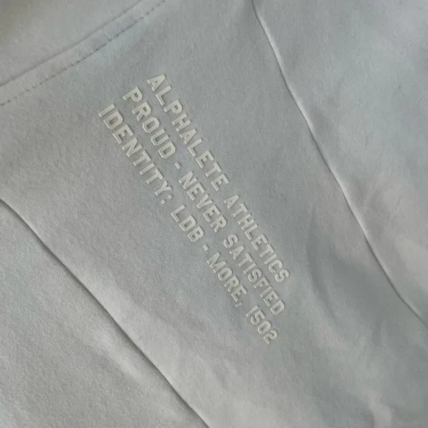 Alphalete Cropped White Hoodie Sweatshirt Logo s - Image 5