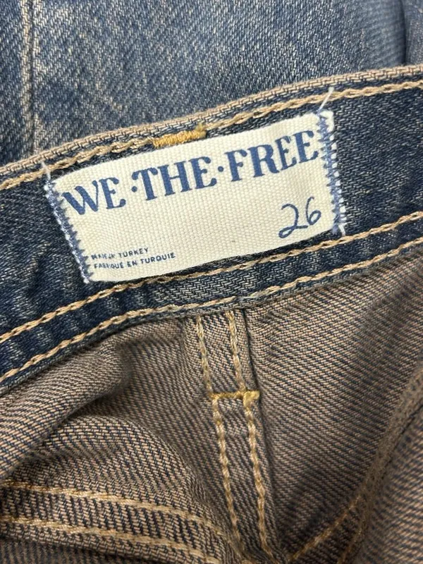 Free People Jeans Womens 26 Maggie Mid Rise Straight Crop Raw Hem (actual 29x25) - Image 4