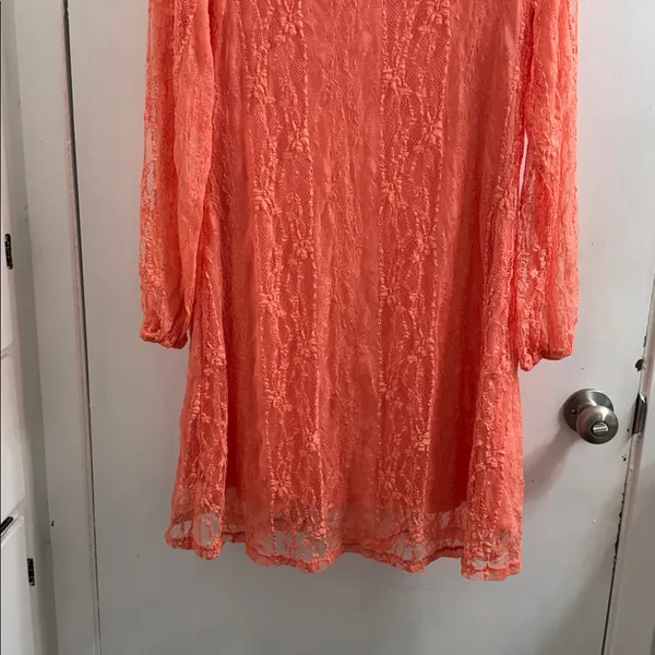 Style & Co Coral Lace Long Sleeve Dress, medium - Image 3