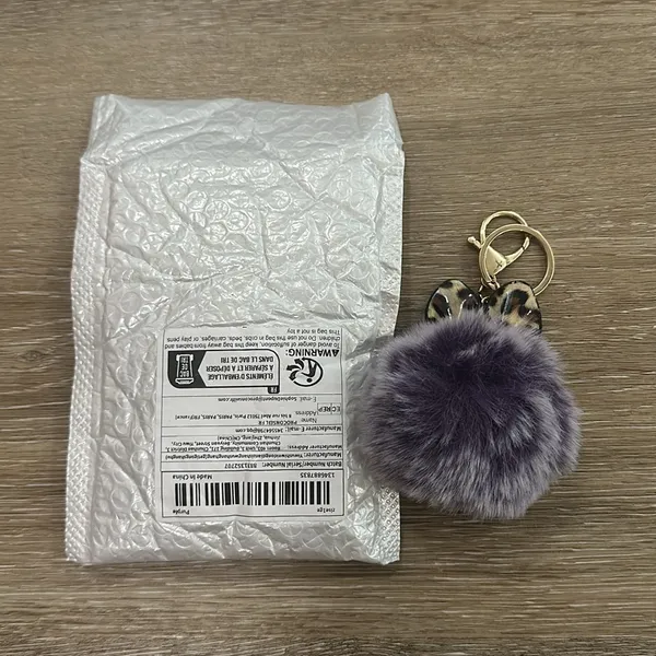 NWT cat ear purple keychain - about 3.5 inches - Image 3