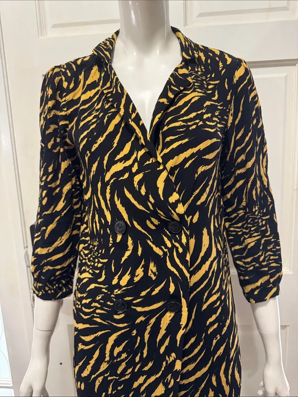 PINKO Viscose Made in Italy $365 ZEBRA BLAZER NOKOTA ITALIAN Dress 40 US SZ 4 - Image 6