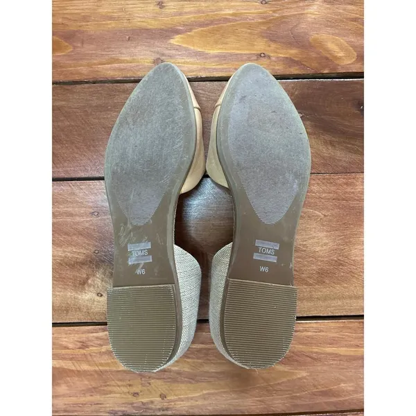 Tom’s Jutti D'Orsay Tan Almond Toe Flats - Size 6 - Image 5
