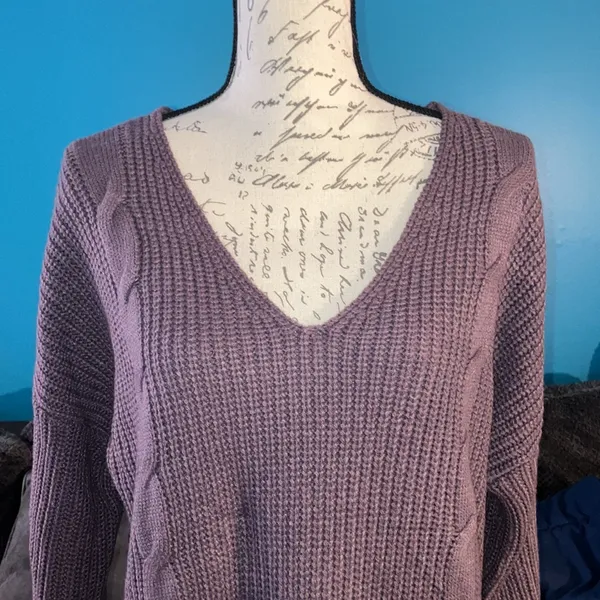 Full Circle Trends V-Neck Sweater Dress, 1X - Image 2