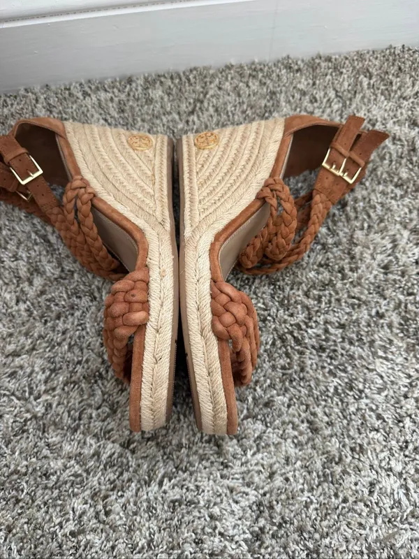 Tory Burch Bailey Ankle-strap Wedge Sandals, Size: 10 - Image 3