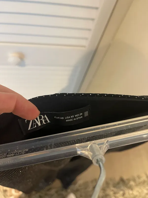 Zara Black Glitter Sheer Pants - Image 6