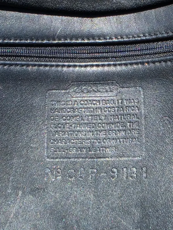 Vintage Coach Slim Legacy Flap Saddle Crossbody Black - Image 11