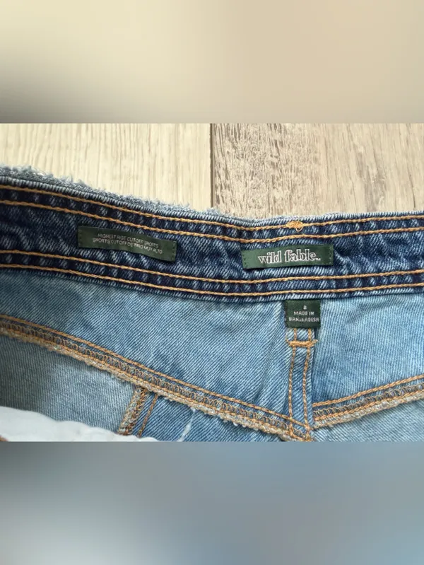 Wild Fable Highest Rise Denim Patchwork Cutoff Jean Shorts size 8 (28/29) - Image 5