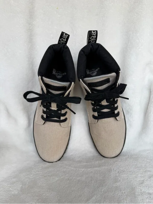 Dr. Martens Shoes Maelly Womens Size 8 Khaki Canvas Lace Up Air Wair AW004 - Image 3