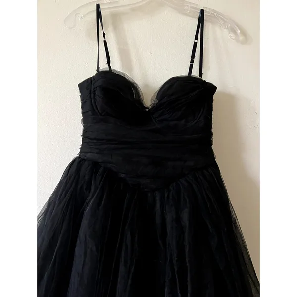 Oh Polly Cindy Tulle Corset Midmaxi Dress Black Size 8 New - Image 4