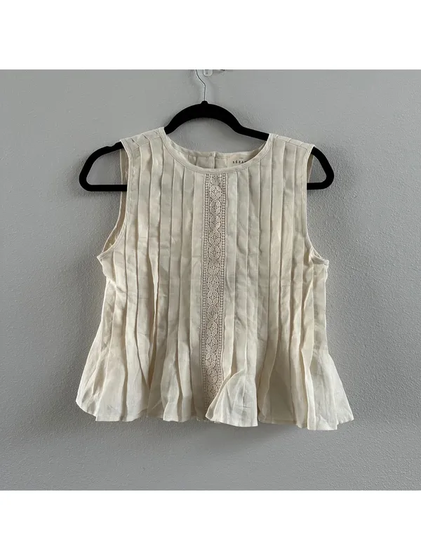 Sézane MOLLY Blouse - Ecru - Linen - Image 2