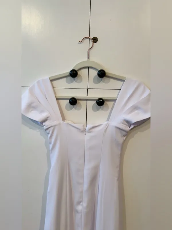 NWOT Abercrombie & Fitch White Off Shoulder Midi Dress Pencil Bodycon XXS - Image 6