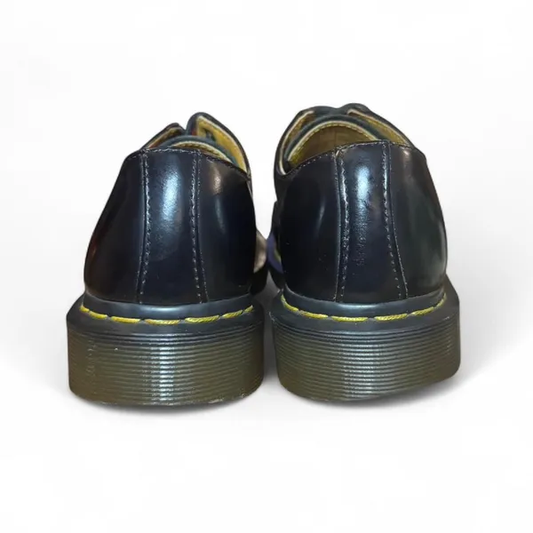 Dr. Martens Black smooth Leather Oxford Shoes Women’s 7 Yellow Stitch Lace Up - Image 5